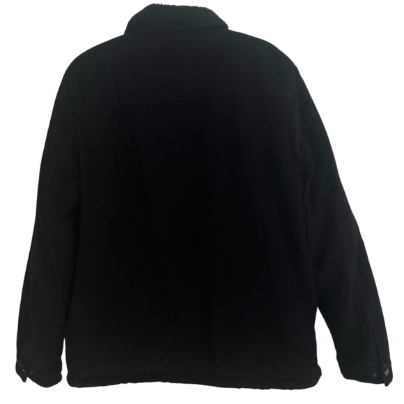 Levi’s Black Corduroy Sherpa Lined Trucker Jacket Large LM8RC530 - Picture 2 of 12